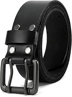 CHAOREN Work Belts for Men Heavy Duty - 1.5" Full Grain Leather Belt Casual - Fully Adjustable, Double Prong