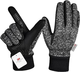 MOREOK Winter Gloves for Men/Women -10°F 3M Thinsulate Warm Touch Screen Snow Ski Bicycle Bike Gloves for Driving/Cycling/Running/Hiking