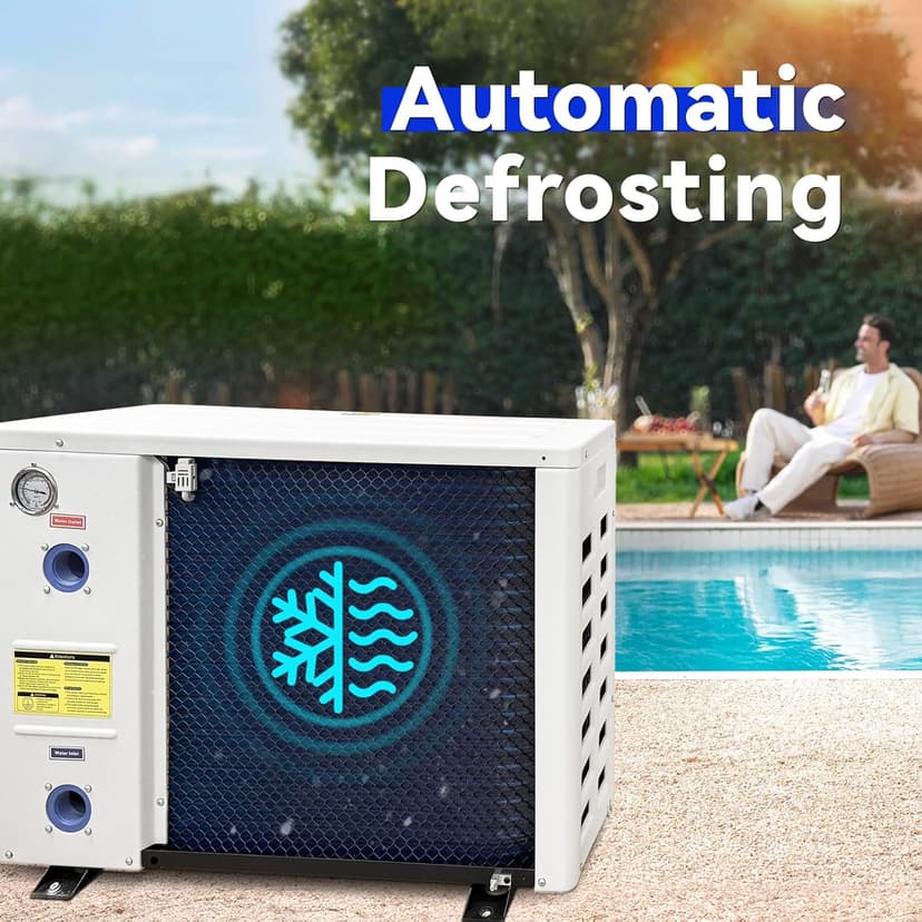 AQUASTRONG Inverter Swimming Pool Heat Pump,Pool Heater for Above Ground and Inground Pool Heating and Cooling Pool Heater, Smart WiFi Control Pools Up to, 21000 Gallons