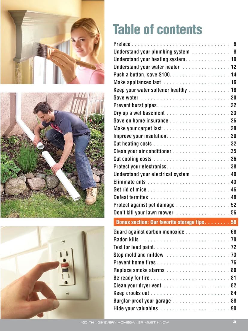 100 Things Every Homeowner Must Know: 100 Expert Tips to Save Money, Solve Problems, and Improve Your Home (Family Handyman 100) 1621452204