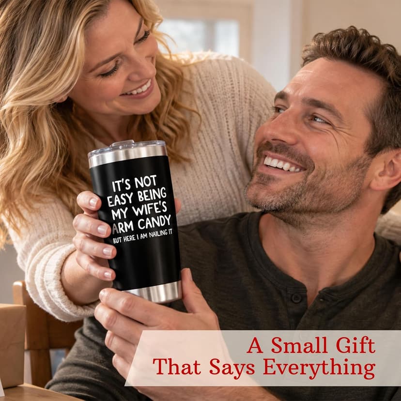 Gifts for Husband Christmas, Anniversary Birthday Gifts for Him Husband, Mens Gift Ideas, Stainless Steel, Lid Included Christmas Birthday Gift for Husband from Wife, 20 oz Tumbler for Men B0DPG6PKK7
