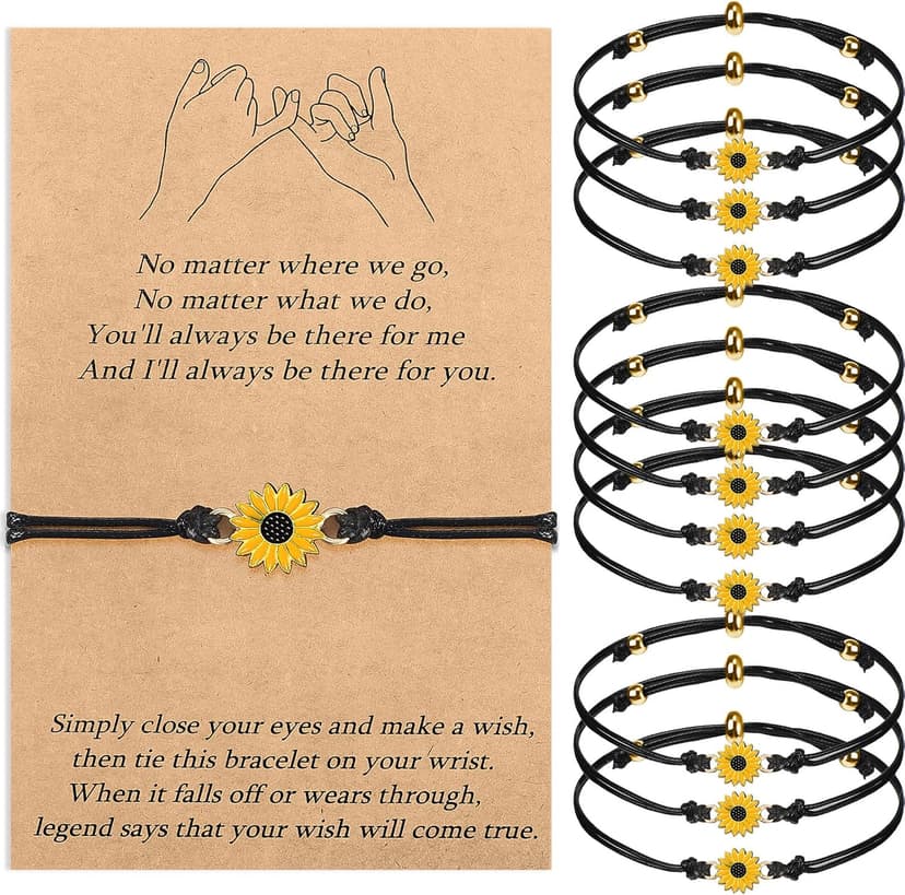 10 Pieces Pinky Promise Bracelets Gifts Set Long Distance Matching Friendship Bracelets for Good Friends Handmade Friendship Bracelet Jewelry Gifts for Christmas BFF Couple Sisters