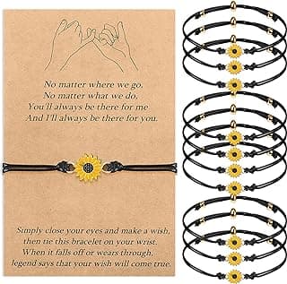 10 Pieces Pinky Promise Bracelets Gifts Set Long Distance Matching Friendship Bracelets for Good Friends Handmade Friendship Bracelet Jewelry Gifts for Christmas BFF Couple Sisters