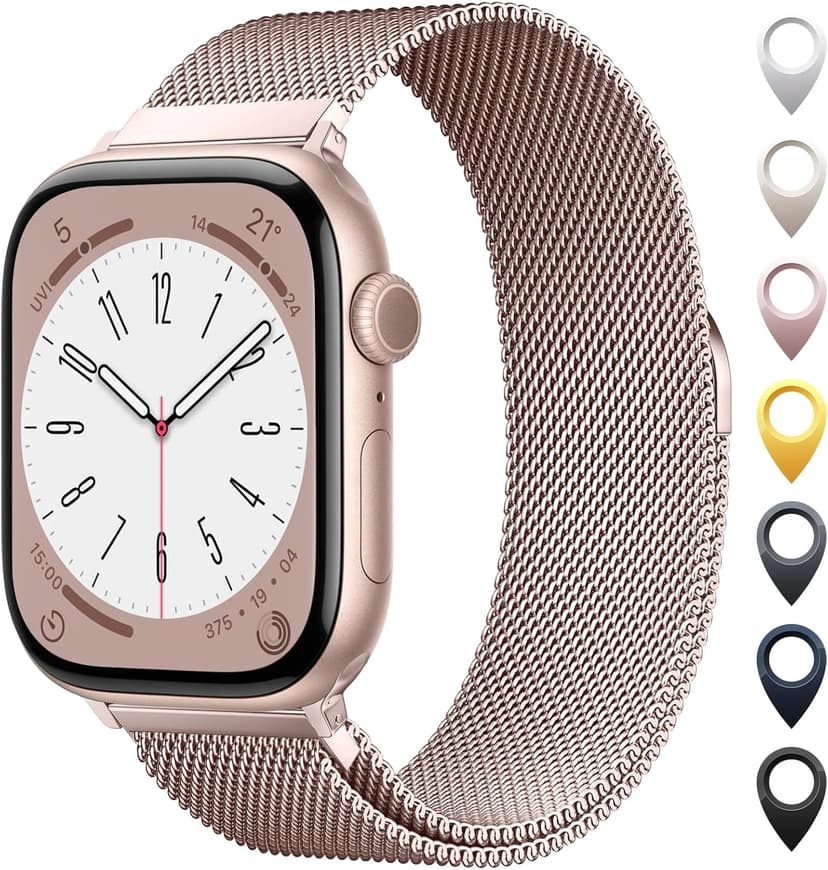 Original Stainless Steel Mesh Loop Compatible with Apple Watch 38mm 40mm 41mm 42mm 44mm 45mm 46mm 49mm Women Men, Magnetic Clasp Replacement for iWatch Bands Series 11 10 9 8 7 6 5 4 Ultra SE 3 2 1