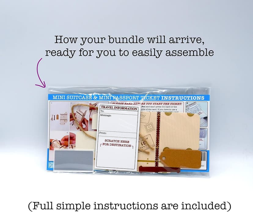 Surprise Mini Suitcase & USA Pretend Passport Reveal Gift: YOU WRITE the Secret Destination, THEY SCRATCH to Reveal! Surprise Vacation Reveal for Birthdays, Anniversaries, Valentines & Family Trips B0C4V64PJF