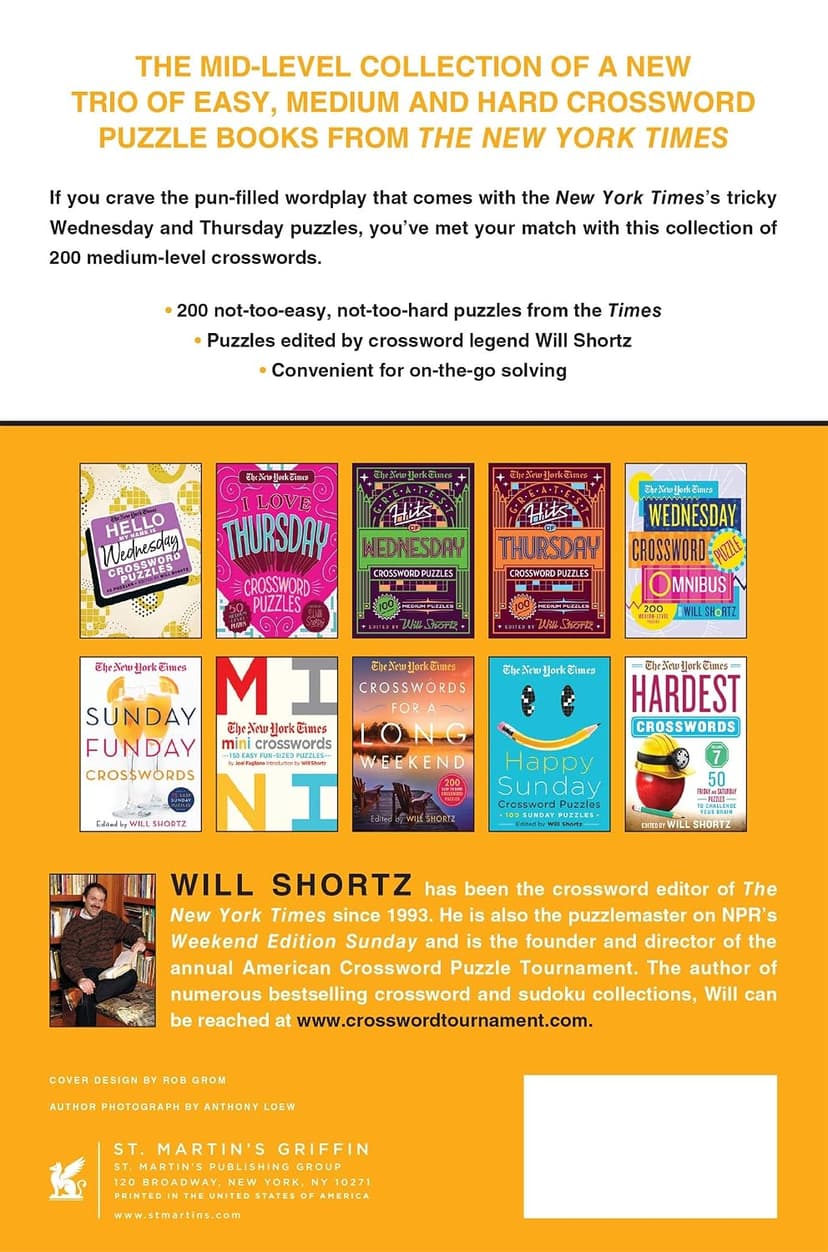 The New York Times Strictly Medium Crossword Puzzles Volume 1: 200 Medium Puzzles 1250781752