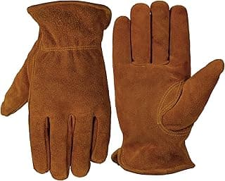 DLY Winter Work Gloves, Water-Resistant, Insulated, Puncture and Abrasion Resistant, Cowhide Durable gloves Warm Thick