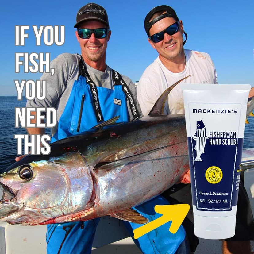 MacKenzie's Fisherman Hand Scrub - Holiday Gifts for Men - Holiday Gifts for Fisherman - Holiday Gifts for Cooks - Holiday Gifts for Gardeners - Stocking Stuffer for Men - Cleansing & Deodorizing