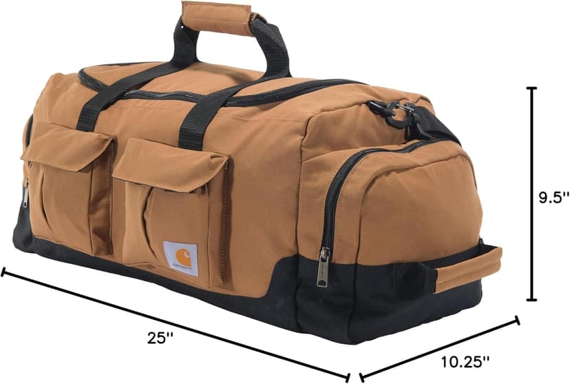 Carhartt 40L Utility Duffel, Heavy-Duty Gear Bag for Jobsite, Gym, & Travel, Duffel Bag (Carhartt Brown), 40L