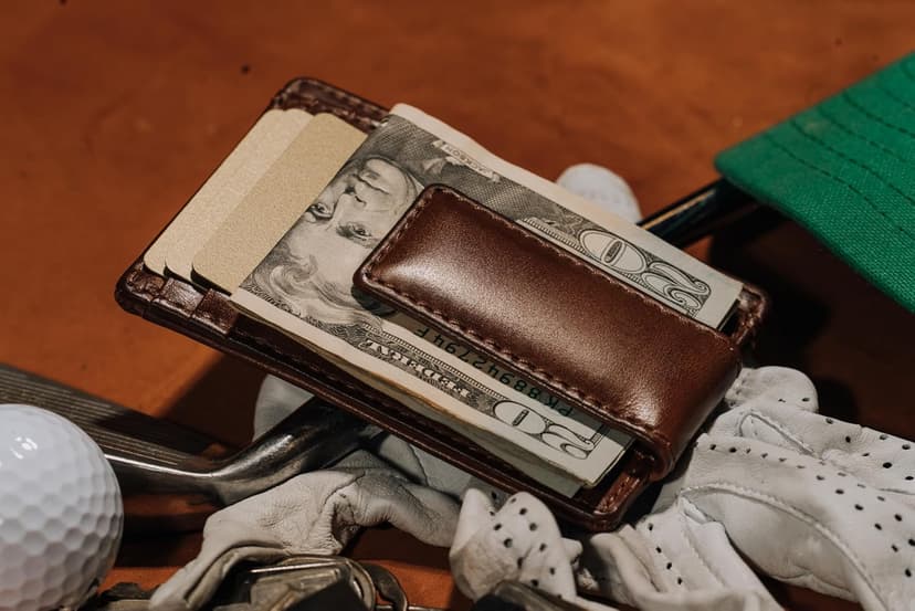 House of Jack Co. Carryall Slim Money Clip Wallet for Men, Strong Magnetic Clip, Front Pocket Wallet Card Holder With Gift Box, Full Grain Cowhide Leather,Tan