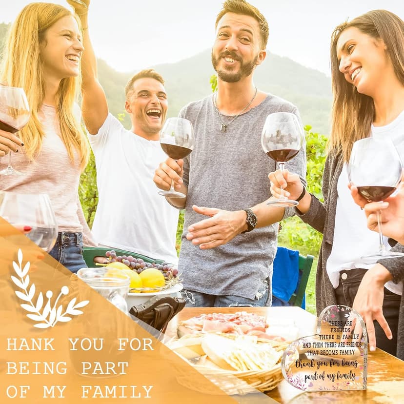 Christmas Friendship Gift for Women Girls Going Away Best Friend Birthday Gifts Friend Acrylic Plaque for Coworker Retirement Christmas Keepsake Decor(Heart)