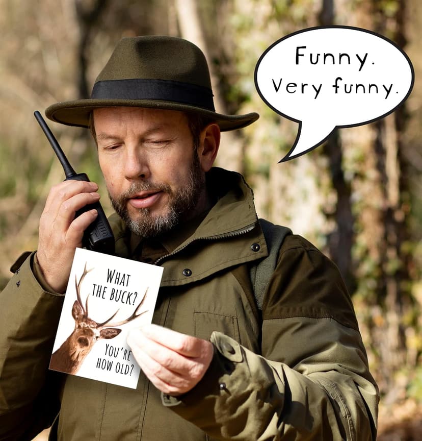 Funny Birthday Card for Men, What the Buck You're How Old, Hunter Birthday Card for Husband, Dad, Brother or Boyfriend, Funny Outdoorsman Deer Hunting Birthday Card B0C5464LJM