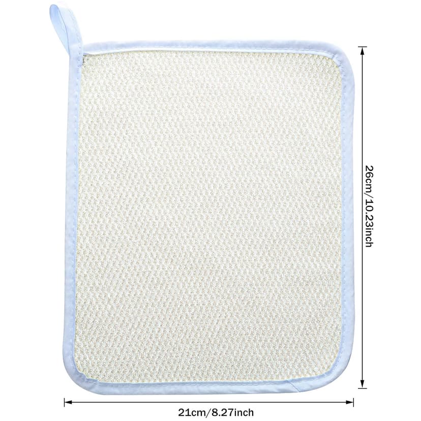 Blulu 5 Pcs Exfoliating Wash Cloth Face Body Towel Dual Sided Exfoliating Scrub Towel Weave Beauty Skin Washcloth Soft Home Massage Bath Cloth (5)