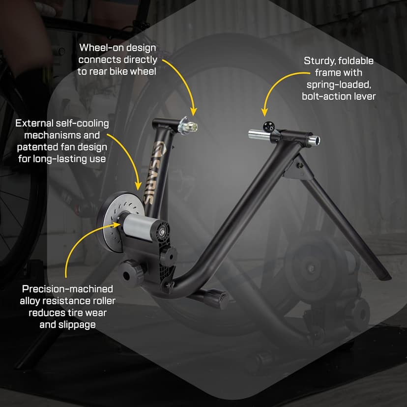 Saris Mag and Mag Plus Indoor Bike Trainer, Magnetic Resistance, Compatible with Zwift App
