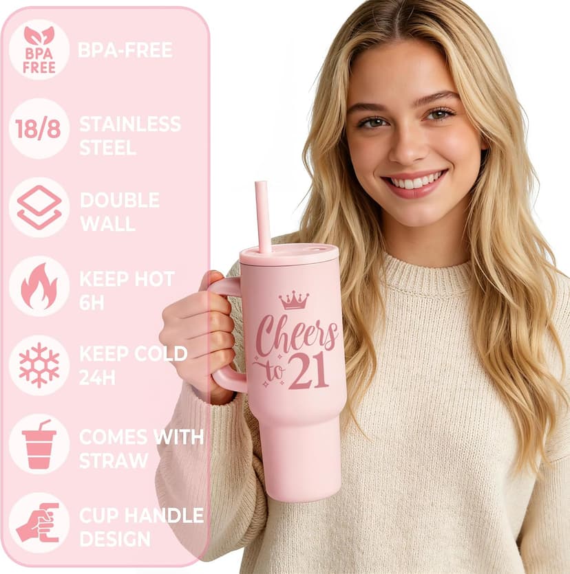 21st Birthday Gifts for Women - Gifts for 21 Year Old Female - 8 Pieces Best 21st Birthday Party Gift Ideas for Daughter,Niece,Granddaughter B0G2X8XTSV