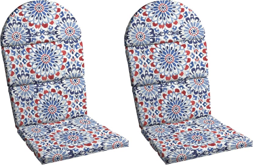 Arden Outdoor Foam Adirondack Cushion, 2 Pack, 21.5 x 19, Water Repellent, Fade Resistant, Foam Cushion for Adirondack Chairs Clark Blue