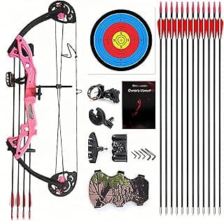 Lanneret Compound Bow and Archery Sets - Right Hand Archery Compound Bows 15-29 lbs Draw Weight Adjustable for Youth and Beginners，Hunting Bow Kit for Beginner