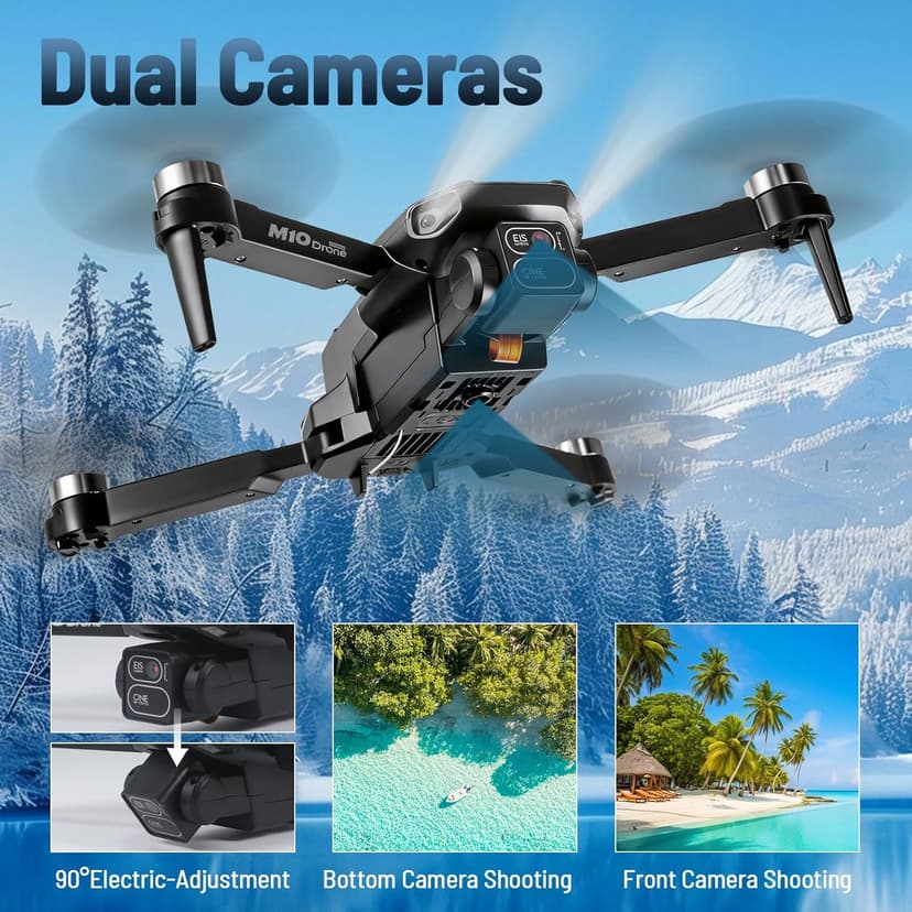 Mini Drone with Camera, 4K HD FPV Drone for Beginners,Brushless Motor, Altitude Hold, Gesture Selfie, One key Return/Emergency Stop,3D Flips, Waypoint Fly, 2 Batteries,Foldable RC Quadcopter.