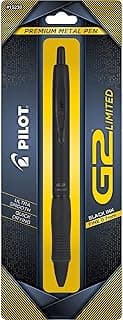 Pilot, G2 Limited Premium Gel Roller Pen, Fine Point 0.7 mm, Matte Black Barrel, Black Ink