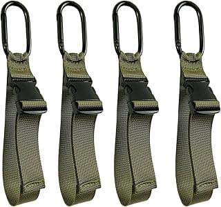 4-Pack Truck Gun Rack for Back Seat, Adjustable Headrest Rifle, Universal Vehicle Mount for SUV, Truck, Car, Jeep, Pickup - Secure Storage for Hunting, Archery, Fishing Gear.（Army Green）