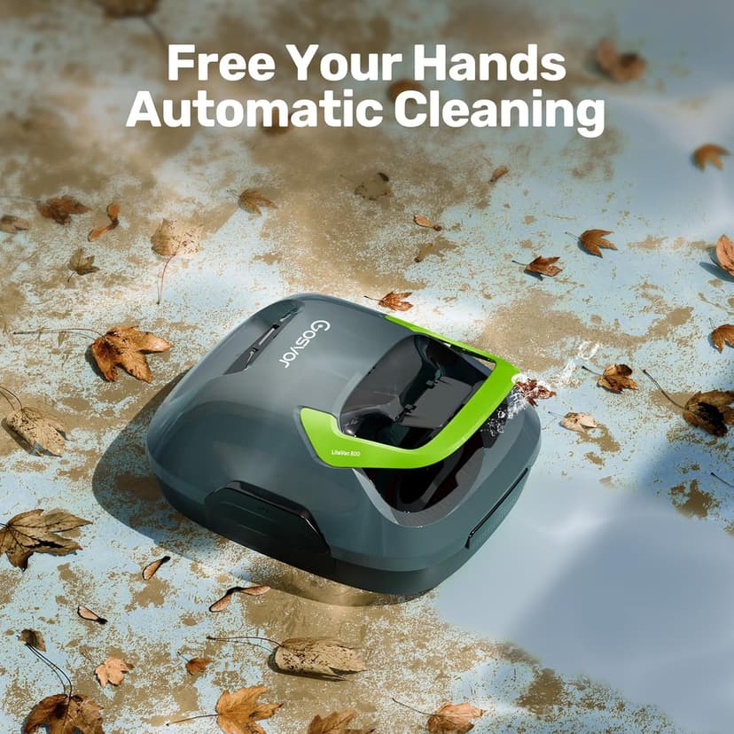 Cordless Robotic Pool Cleaner, 90 Min Runtime Pool Vacuum, Self-Parking, 7.5 lbs Lightweight, Ideal for Above Ground Pools up to 860 sq.ft