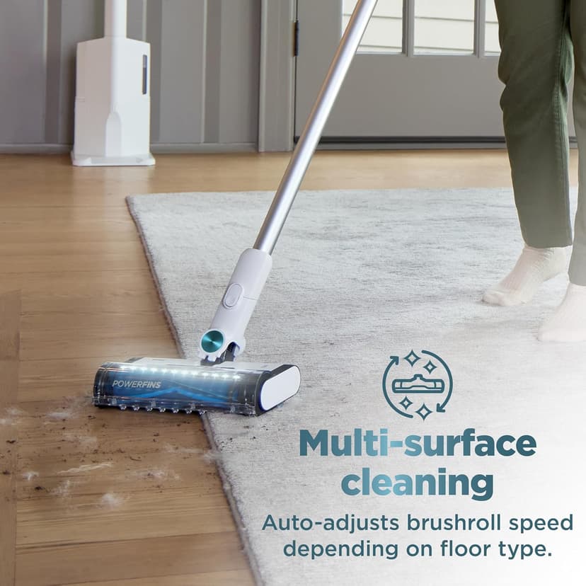 Shark Clean & Empty Cordless Stick Vacuum – Lightweight Cordless with HEPA Filter, Portable, Rechargeable, Auto-Empty System, Stick Vacuum for Pet Hair, Carpets & Hardfloor, White, BU3521