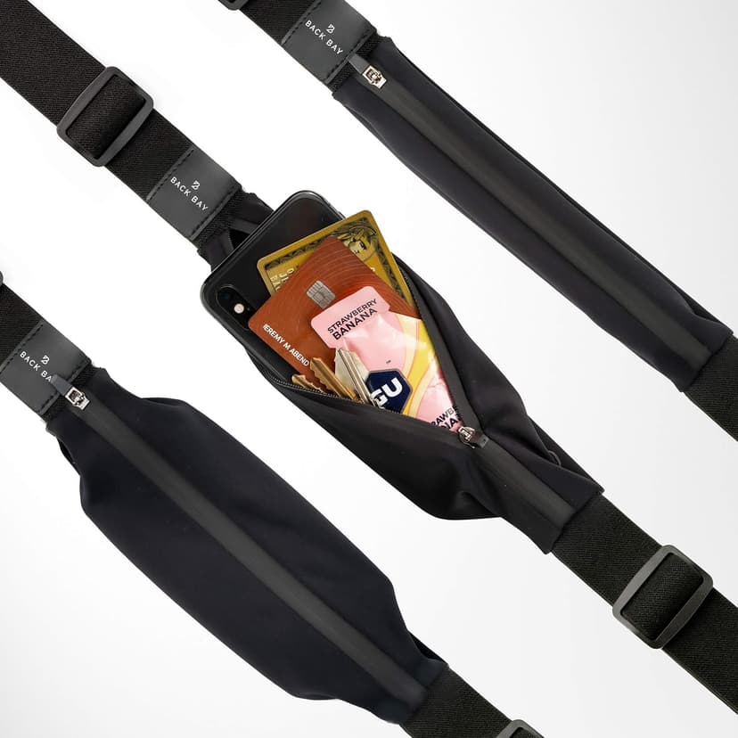 Back Bay Slim Running Belt for Women & Men [Fits ALL Phones], Runners Fanny Pack for Men, Money Belt, Running Gear Gift, Waist Bag Workout Gear, iPhone Runner's Phone Holder Waist Pack