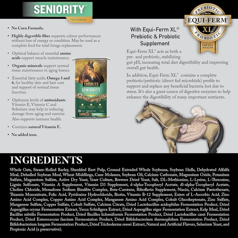 Kalmbach Feeds Tribute Maturity Textured for Horse, 50 lb