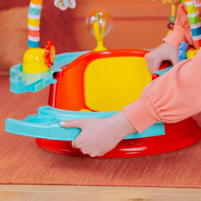 Bright Starts 3-in-1 SuperSeat Playful Paradise, Baby Activity Seat with Toys, Snacking Tray, Booster Seat, BPA Free Tray, Unisex, 6 Months +