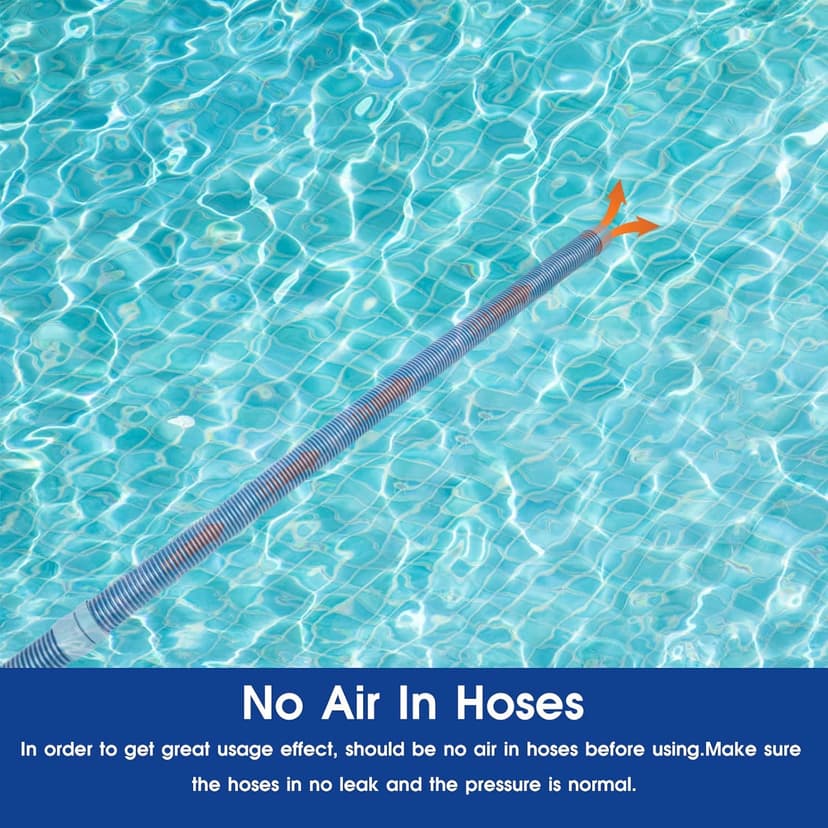 POOLWHALE Professional Swimming Pool Vacuum Cleaner Hose -1.5” 8 Piece Hoses, Perfect Vacuum Extension/Replacement - Compatible with all Major Automatic Pool Cleaners