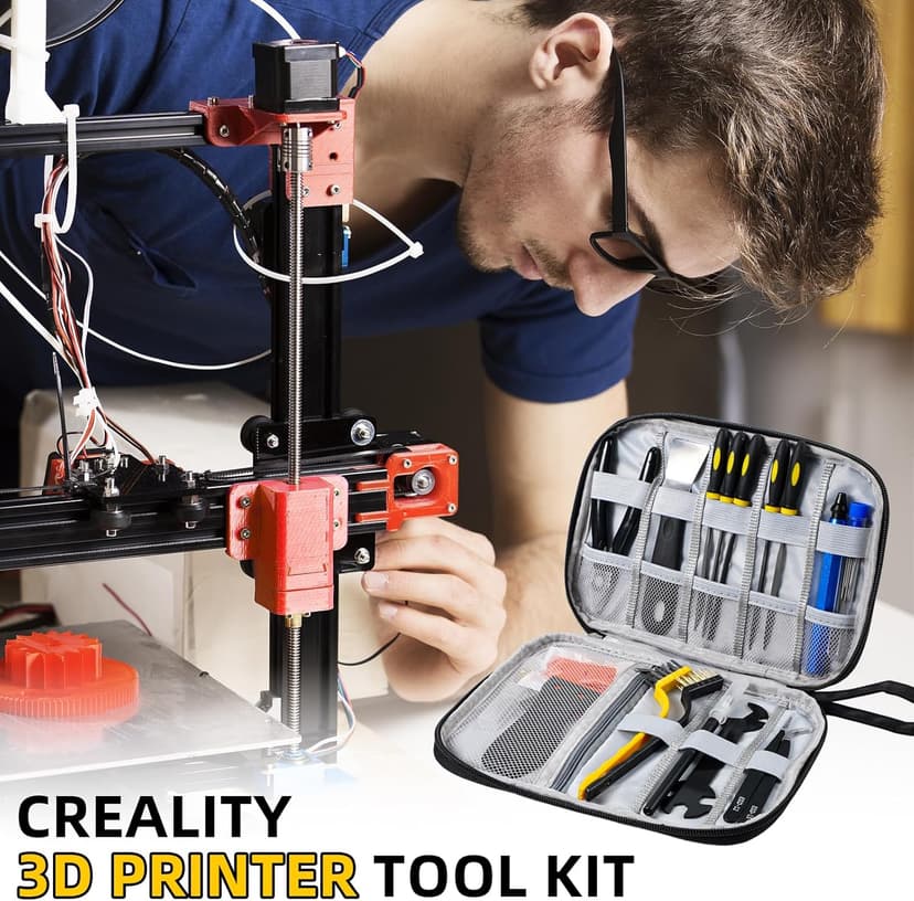 51Pcs 3D Printer Tools Kit,3D Printer Accessories for All FDM/SLA Printers Includes Nozzle Cleaning Tools,deburring Tool,Removal Scrapers,Files,Brushes,Knife,Complete Starter Kit with Storage Case