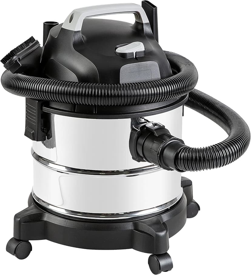 Amazon Basics Wet Dry Vacuum Cleaner, 4 gallon Shop, 3 HP Stainless Steel, Grey/Black