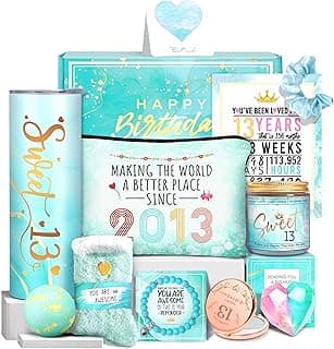 13th Birthday Gifts for Girls, 13 Year Old Girl Gifts Happy 13th Birthday Gift Ideas for Teen Girl, Daughter, Niece, Granddaughter, Official Teenager 13th Birthday Gifts Basket B0DKTJP1XP
