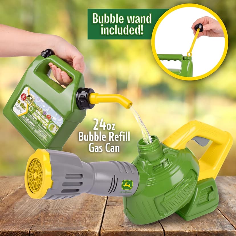 John Deere Bubble Leaf Blower - 24 oz Refill, Bubble Machine - Ages 3+ B0CQTNXSWZ
