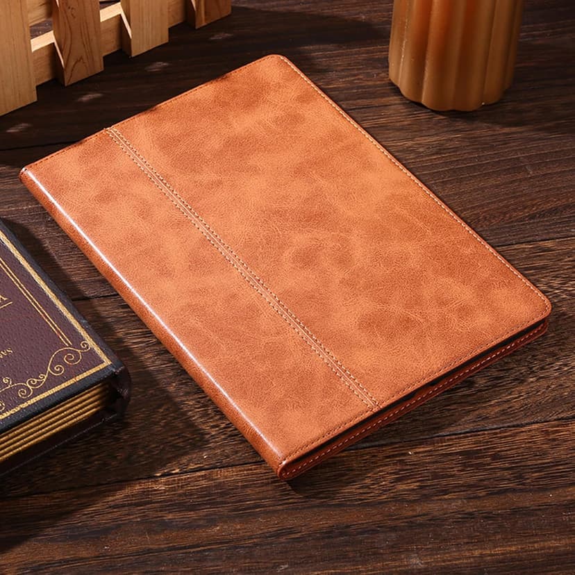 NANRUIL for Ipad Pro 13-inch Case M4/M5 2024/2025(Model:A3360/A3361/A2925/A2926) Genuine Leather Cover Protective Shell,Auto Wake/Sleep.Brown