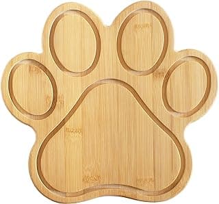 Totally Bamboo Paw Shaped Bamboo Wood Cutting Board and Charcuterie Board, Great Gift for Dog and Cat Lovers
