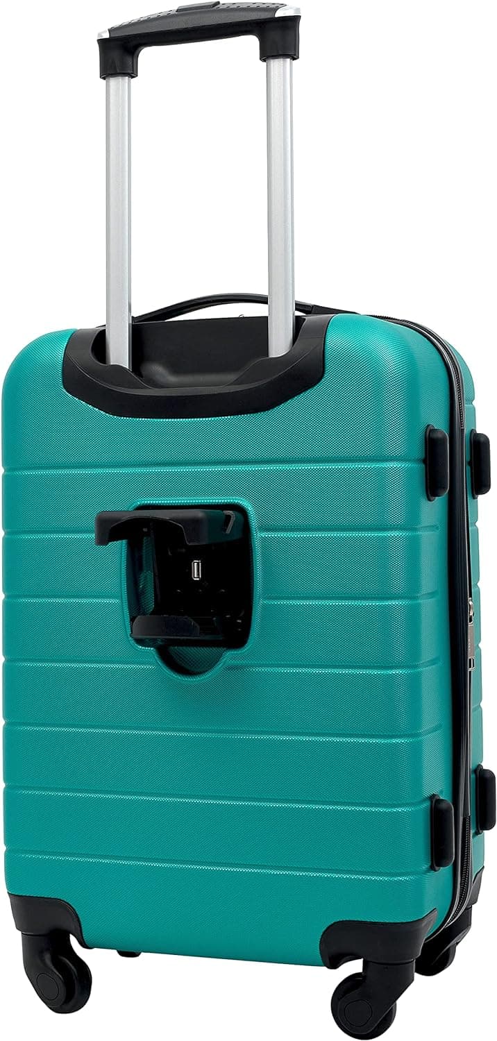 Wrangler Smart Spinner Hardside Luggage, 2 Piece Set, Teal