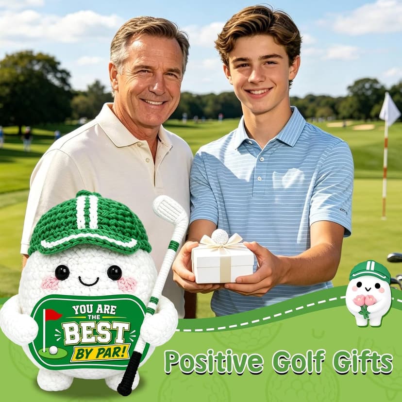 Unique Golfing Gifts for Male Boss Dad Teen Boys Gag Golf Accessories Birthday Christmas Positive Crochet Golf Decor Funny Golf Gifts for Men Women Him Bosses Day Golf Ball Gifts for Golfers B0H4Z7QN2X