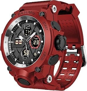 Pienolan Mens Sports Wrist Watches Analog Digital Tactical Military Watch Waterproof Gold Watches for Men