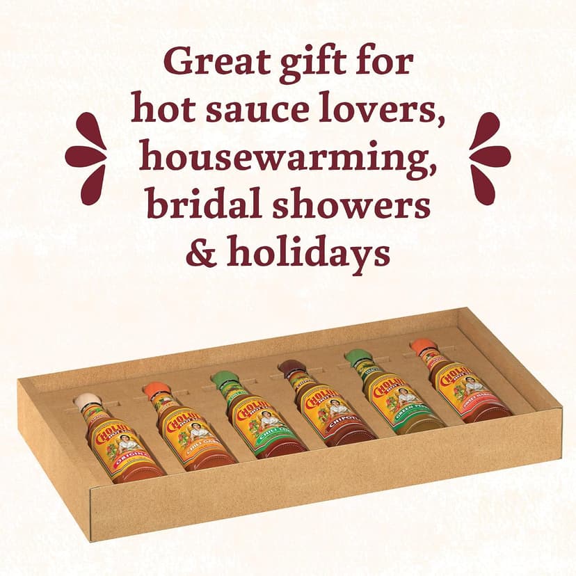 Cholula Hot Sauce Variety Pack, Product of Mexico, Gift Set Includes Six 5 Fl Oz Signature Cholula Hot Sauces for Eggs, Pizza, Mexican Dishes, and More, 30 fl oz B07FTTWDJS