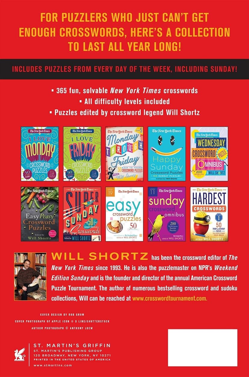 The New York Times A Puzzle a Day: 365 Crossword Puzzles for a Year of Fun 1250623537