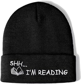 Book Lovers Gifts Hat Beanie for Women Men Reading Embroidered for Readers Bookish Book Club Librarians Bookworms Stuffers