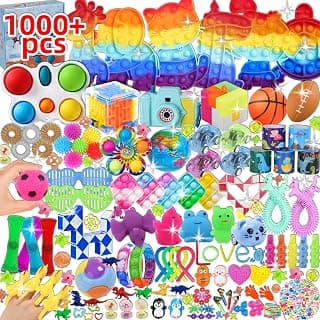 1000 Pcs Party Favors for Kids, Fidget Toys Bulk, Birthday Gift Toys, Fidgets Stocking Stuffers, Treasure Box Birthday Party, Goodie Bag Stuffers, Carnival Prizes, Pinata Filler Stuffers for Classroom B0CBDHC4BN