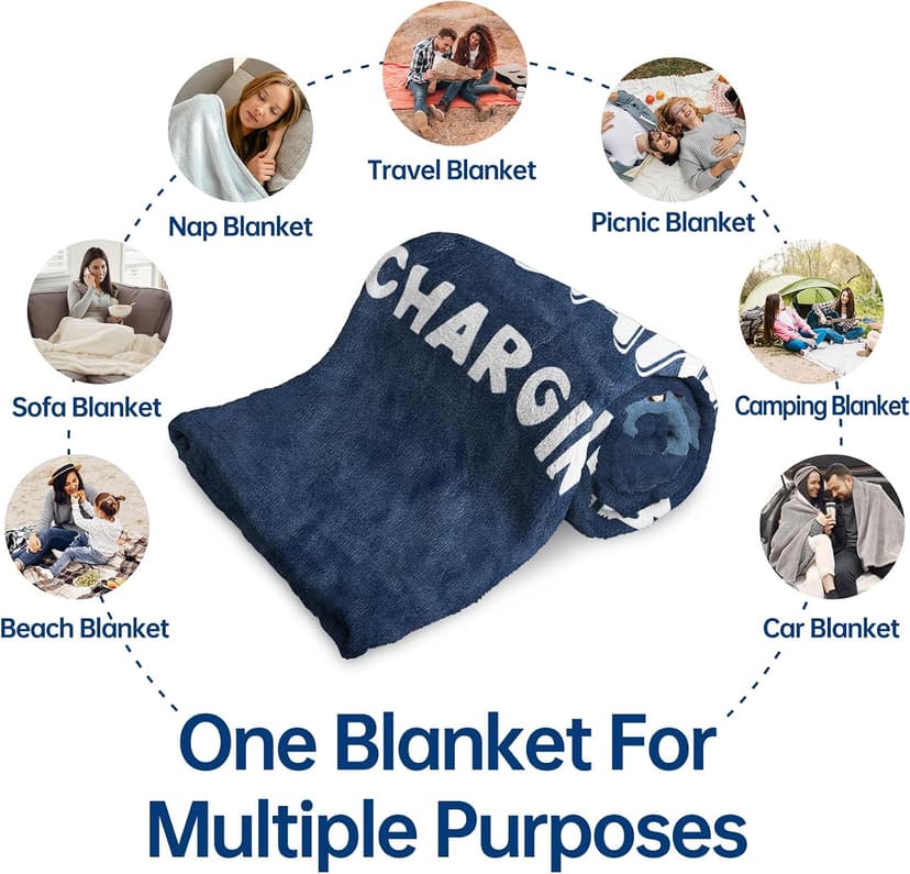 Husband Birthday Gift, Anniversary Christmas Fathers Day Wedding Gifts for Husband from Wife Funny Gifts for Husband, Husband is Charging Sloth Blanket, 60" x 50" B0DNMGNFVF