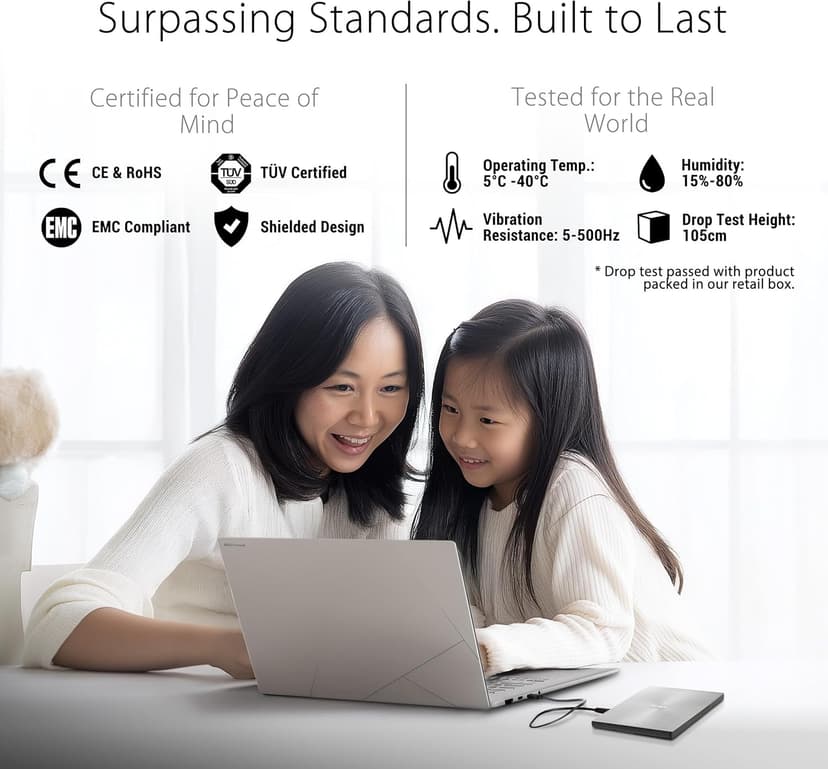 ASUS ZenDrive Black 13mm External 8X DVD/Burner Drive +/-RW with M-Disc Support, Compatible with Both Mac & Windows and Nero BackItUp for Android Devices (USB 2.0 & Type-C Cables Included)