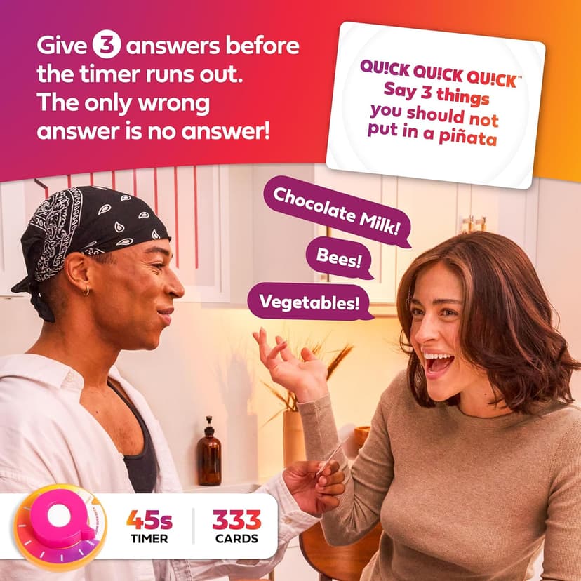 Quick Quick Quick By Relatable, Unleash Your Inner Funny with The Ultimate Party Games for Friends and Family Game Night, Perfect Adult Games & Kids Games, The Fastest Way to Have Fun, Ages 8 to 108