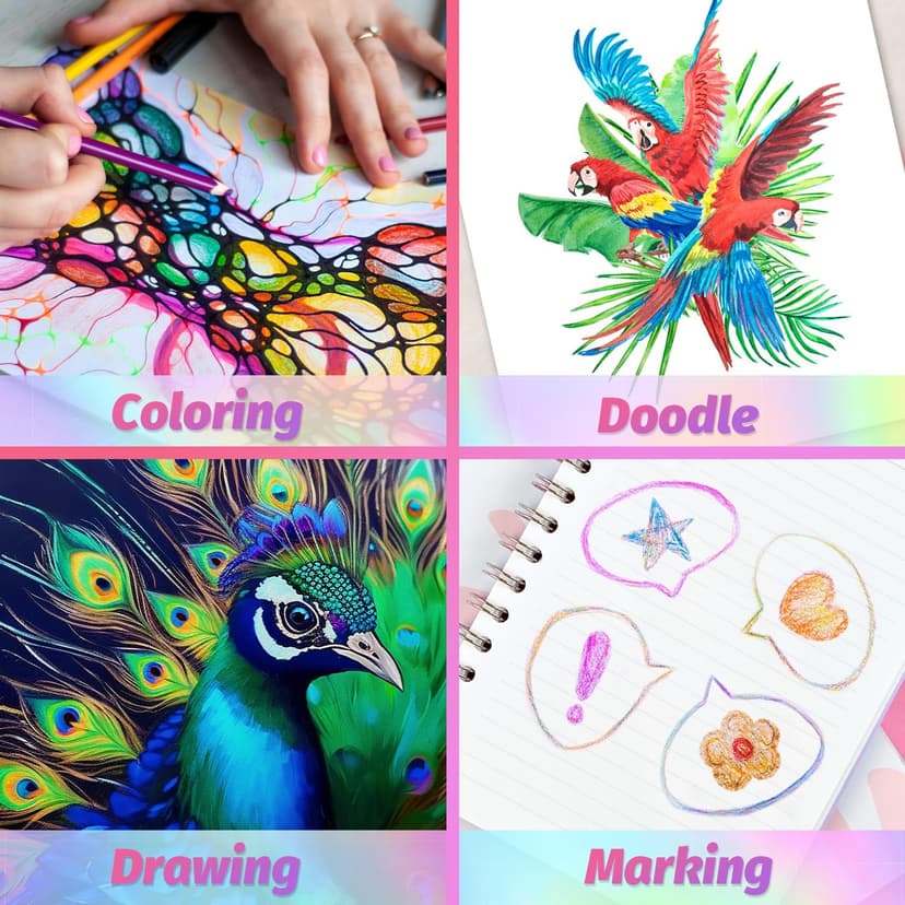 Stocking Stuffers, Art Supplies, 12 Rainbow Colored Pencils, Teen Girl Gifts Trendy Stuff, Art Supplies for Kids 9-12, Gifts for 5-12 Year Old Girl, Arts and Crafts for Kids Ages 8-12