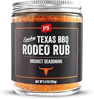 PS Seasoning Texas-Style Brisket Rodeo Rub - Dry BBQ Rubs and Spices for Grilling, Smoking, Roasting - Smoky Texas Flavor, BBQ Seasoning Spice Blend for Beef Brisket, Steak, Pulled Pork, Chicken