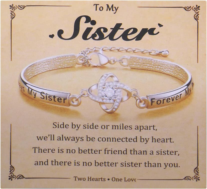 iJuqi Sister Christmas Gifts from Sisters - Big Middle Little Sister Bracelet Birthday Gifts