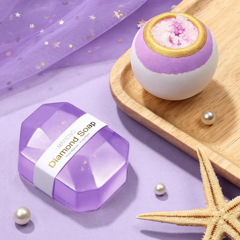 Valentines Day Birthday Gifts for Women Self Care Get Well Soon Gift Baskets, Lavender Relaxing Spa Gift Basket Care Package Flannel Blanket, Unique Gifts for Her Mom Wife Girlfriend Friends Sister